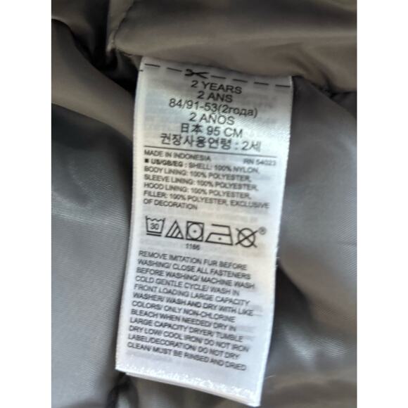 Gap Toddler Baby‎ Coldcontrol Max Hooded Parka Jacket Olive Green Size 2 Years - Picture 10 of 10